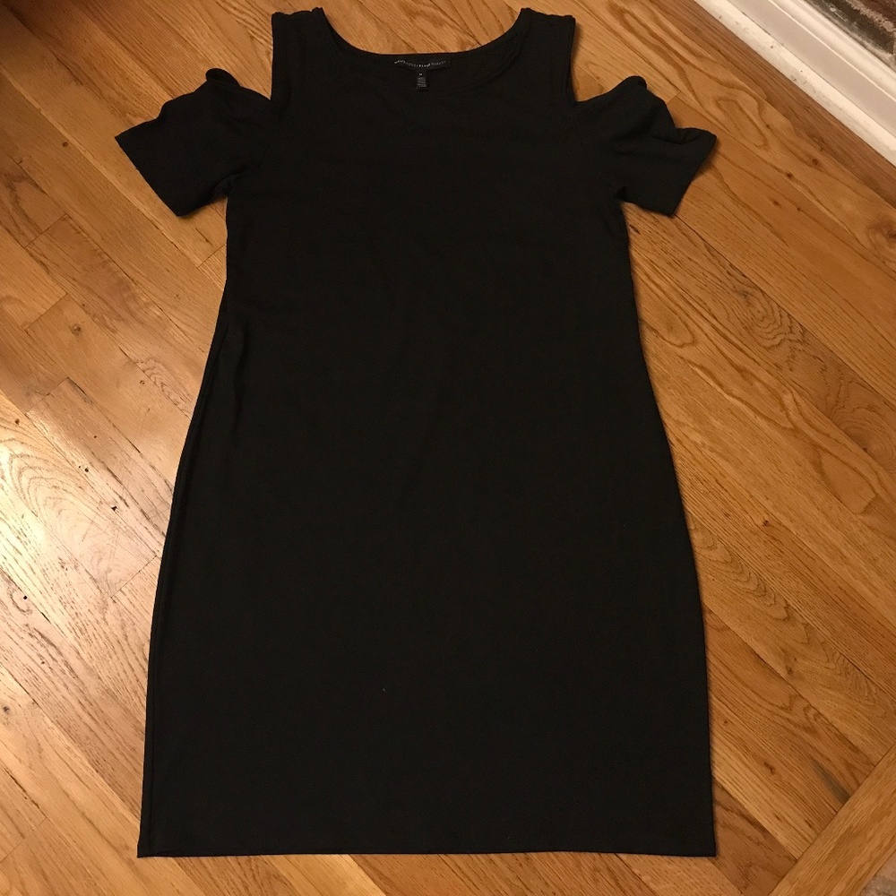 White House Black Market Black Cold Shoulder Dress